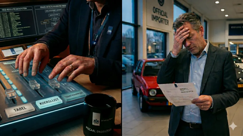 Belastingdienst BPM-algoritme Wegenrisicos: knoppen, tabel en taxatierapport