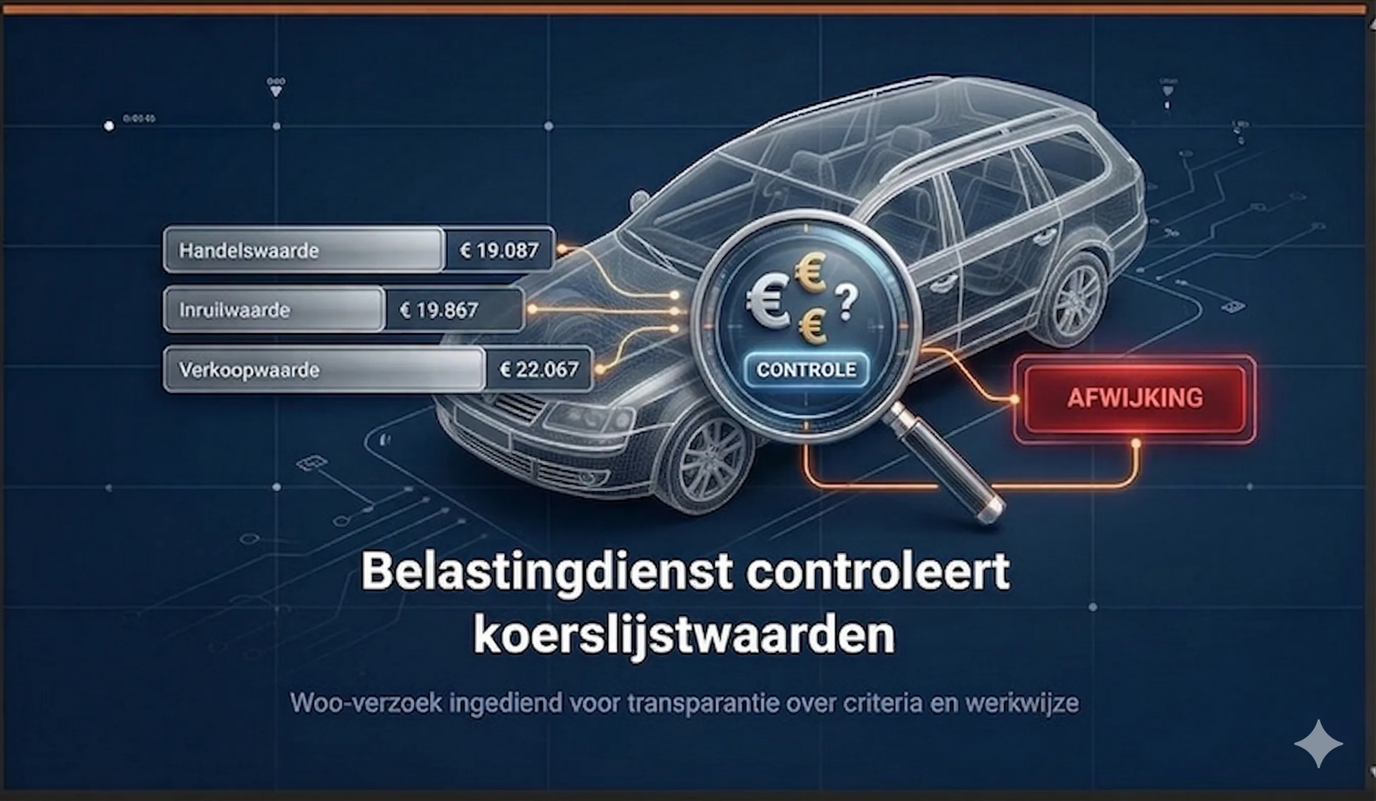 Belastingdienst controleert koerslijstwaarden: handelswaarde, inruilwaarde en verkoopwaarde