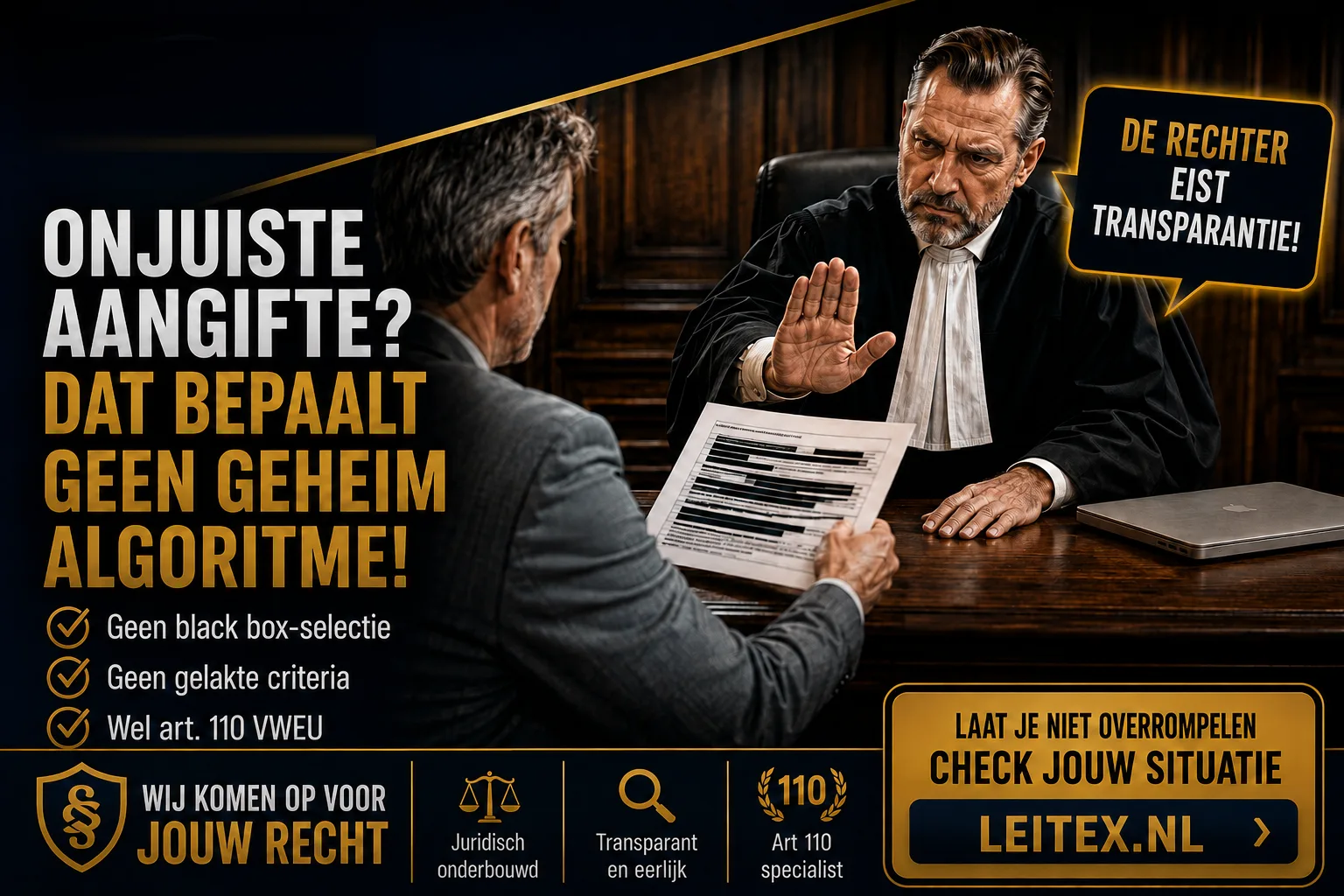 Rechter eist transparantie: besluit op basis van geheim algoritme vernietigd