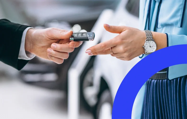 Overhandiging van een autosleutel tijdens een Leitex-traject